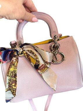 Lady Dior LEATHER BAG MINI Original Strap Lilac